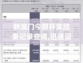 新澳门历史记录查询表，一览过去与现在的精彩瞬间新澳门历史记录查询表最新版